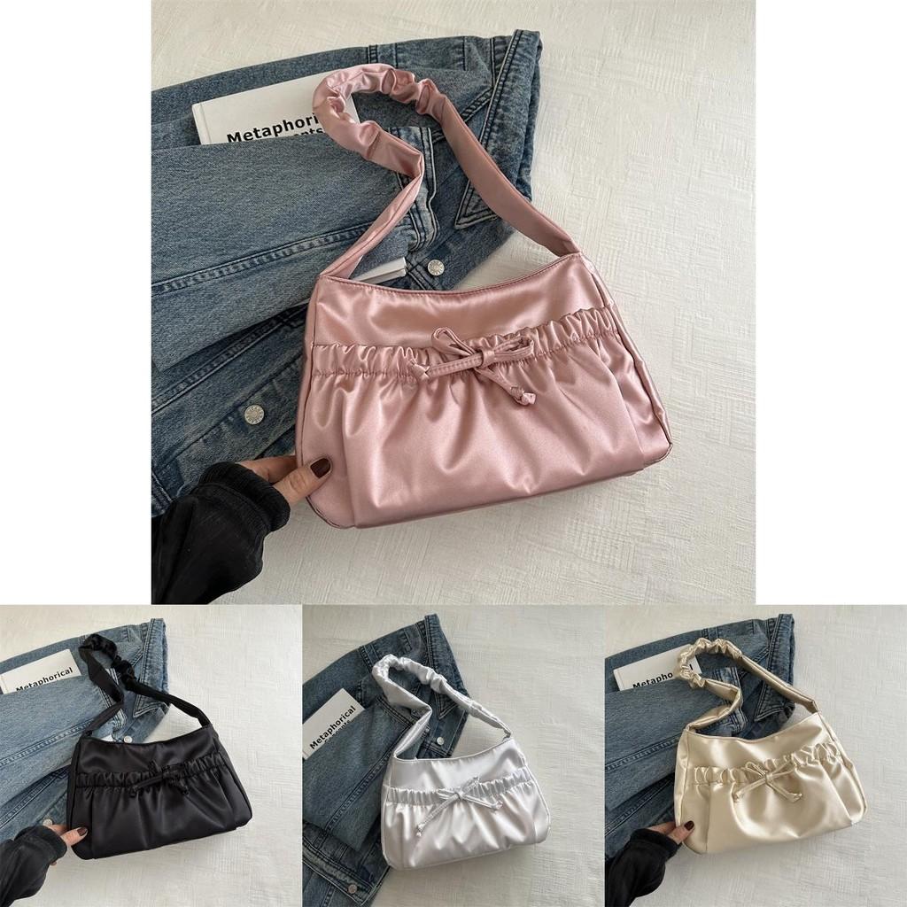 Stylish Retro Shoulder Bag For Women In Trendy Black White Pink And Gold Colors