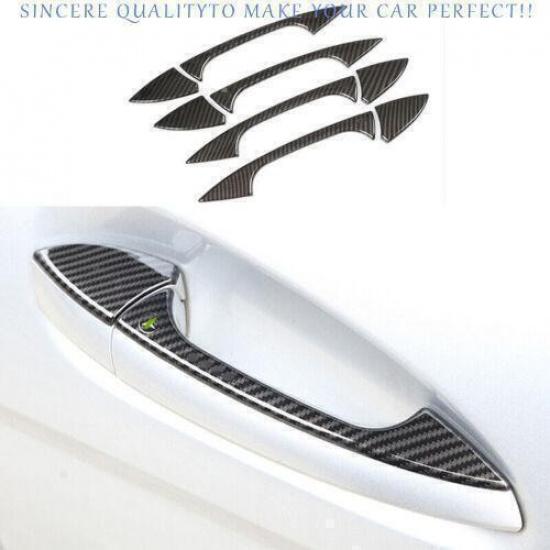 Fit For Benz GLE GLS 2016-2019 Carbon Fiber Outside Door Handle Cover Trim 8pcs