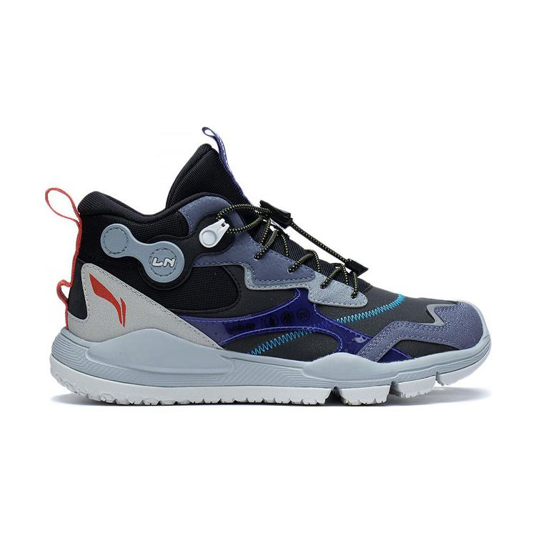 Li Ning Comfortable Versatile Shock Absorbing Durable Low Top Outdoor Shoes Kids Shoes Black YKES014-3