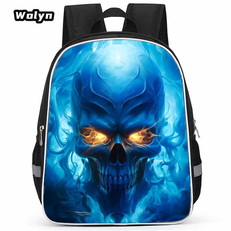 Skull Series Peripheral Animation Printing Backpack Student Bag Support