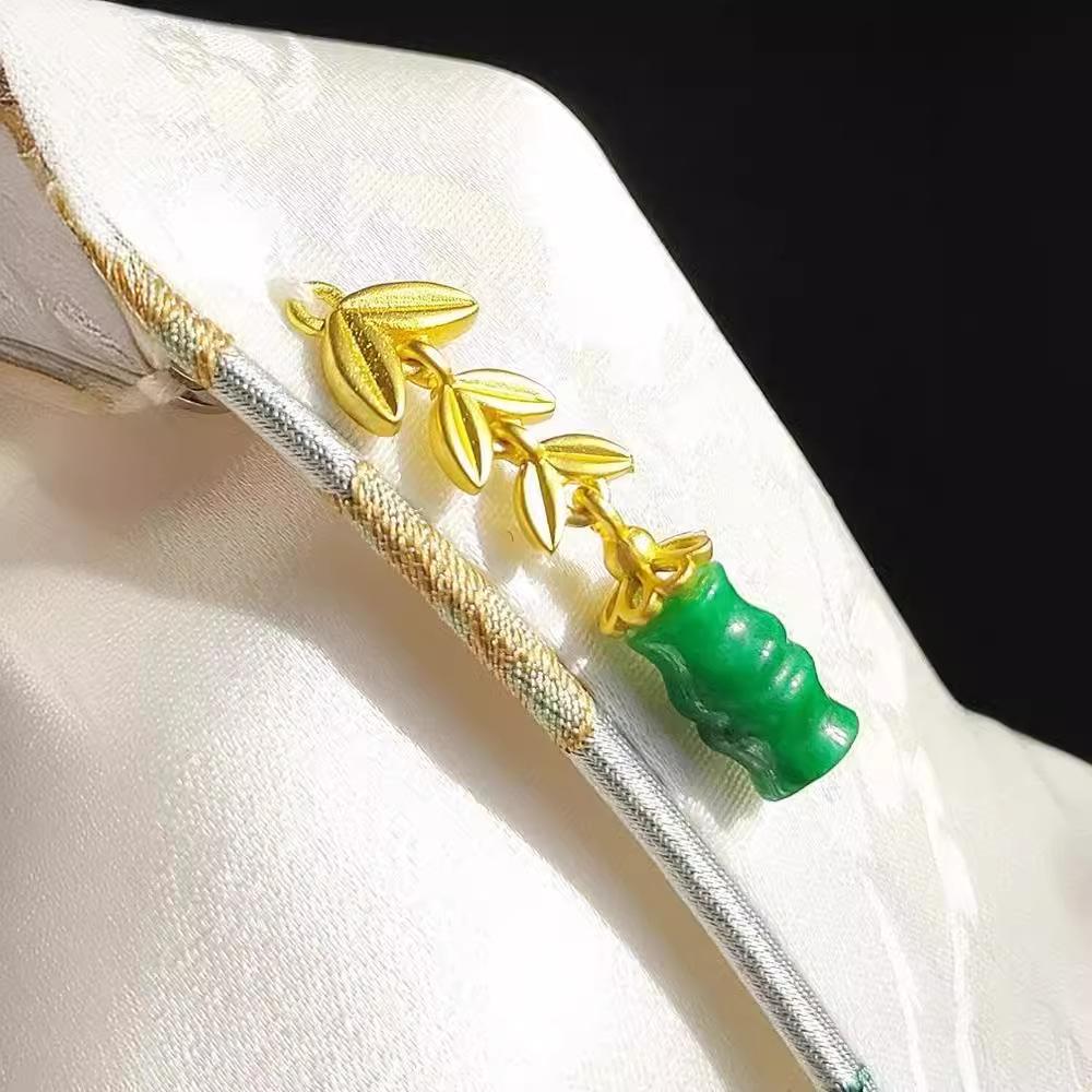 2024 Frühling Damen Guochao Acetat Satinhemd mit Retro Diagonaler Knopfleiste & Froschverschluss