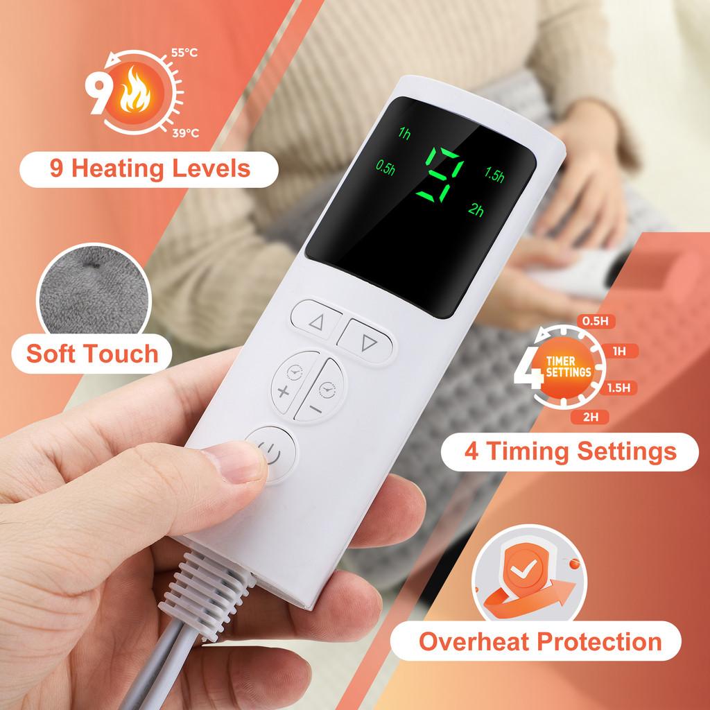 9-level Temperature Regulating Warm Blanket Upgraded Waist Belt Heating Pad Multifunctional Therapy Electric Blanket