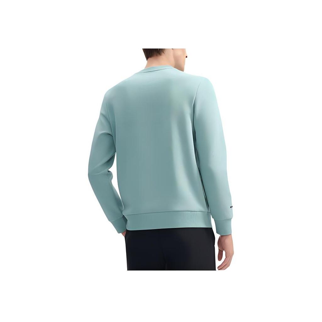 FILA White Series Brand Logo Fashion Casual Natural Simple Pullover Long Sleeve Sweatshirt Men sweatshirt Sea-King-Green F11M443205F-GN