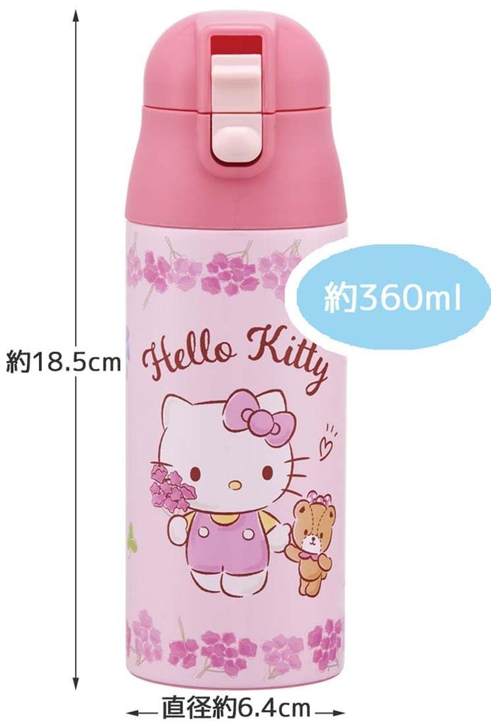 Skater Mug Bottle 360ml Stainless Steel Water Bottle Hello Kitty Flower Wreath Sanrio Thermal/Cold SDPC4-A