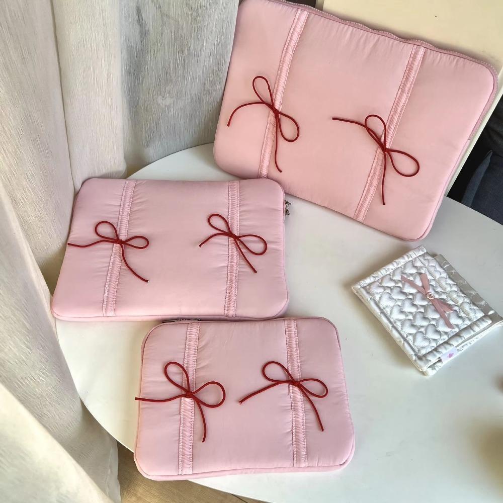 

11/14/15.6 дюймовая сумка для ноутбука с бантом, мягкий чехол для ноутбука для Macbook/Xiaomi/Lenovo/Dell, студенческий white-11inch