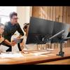 AVLT Dual Monitor Arm, 17-32 Inch, Supports Two Monitors, 7kg Weight Capacity Each, Multi-Angle Adjustment, Mechanical Spring, VESA Compatible,