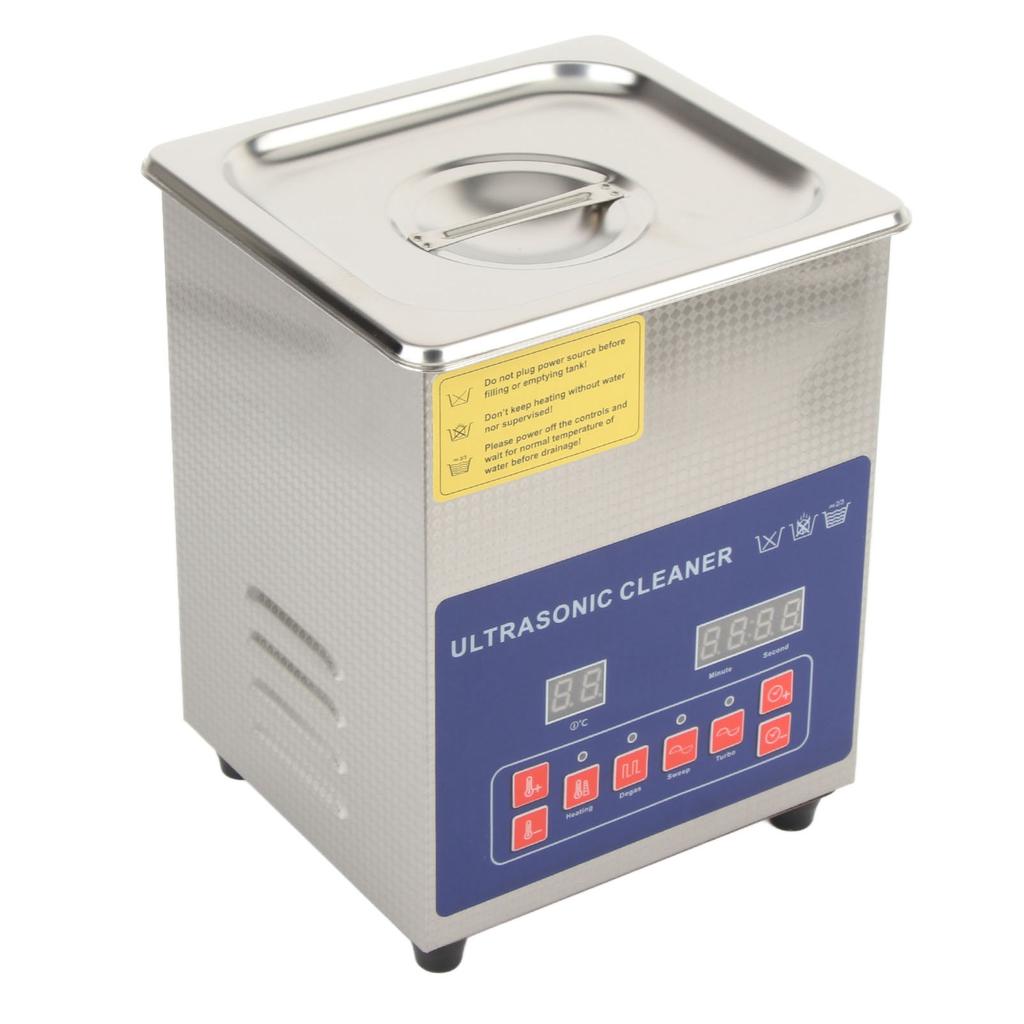 Ultrasonic Cleaner 2L Dual Frequency 40KHz 28KHz Cleaning Machine with Heating Timing MH‑010G