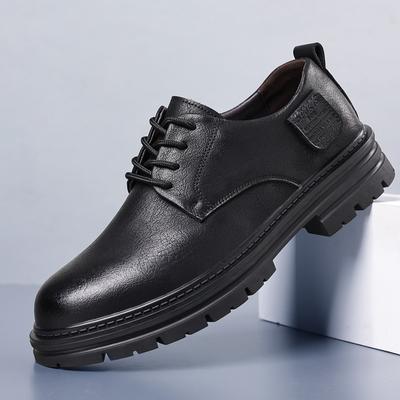 2025 toamnă și iarnă pantofi noi retro de lucru cu cap mare din piele pentru bărbați pantofi versatili la modă pentru tineri pantofi casual din piele pentru bărbați 8801