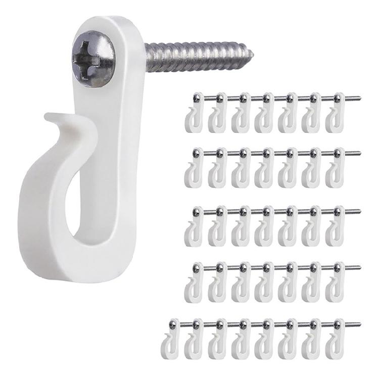 Multipurpose Plastic Hook Home Accessory for Outdoor Use Great For Hanging Christmas Light and Keep Cables Neat