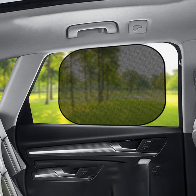SEAMETAL 2 Stück Auto Seitenfenster Sonnenschutz UV-Reflexion Sonnenblende Auto Vorder-/Hinteres Seitenfenster Sonnenschutz Schwarzes Netz Seitenschutz