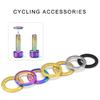 Bicycles Flat Washer Stem Bolts Washers Light Weight Titaniums Alloy Bikes Flat Washers Gasket Cycling Repair Screw Part