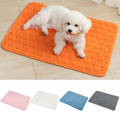 Pet Bed Non-slip Bottom Durable Seam Heart Pattern Skin-touch Comfortable Rest Cloth Padded