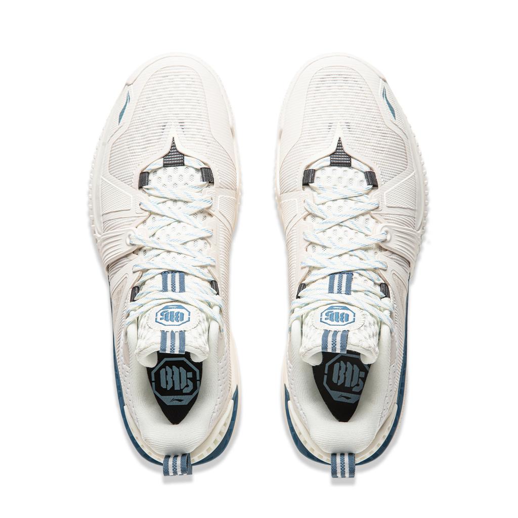 Li Ning Storm 2024 Cushioning Breathable Lightweight Rebound Low Top Basketball Shoes Men's Ivory ABFU017-3