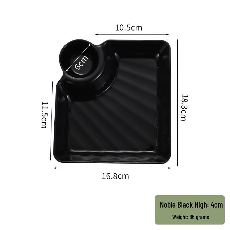 

ZISIZ Commercial Square Compartmental Plastic Serving Tray