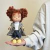 Pippa Potato Doll 24cm Vinyl Figurine Curly Red Hair Green Plaid Outfit Collectible Toy Home Decor Girl Birthday Surprise Gift