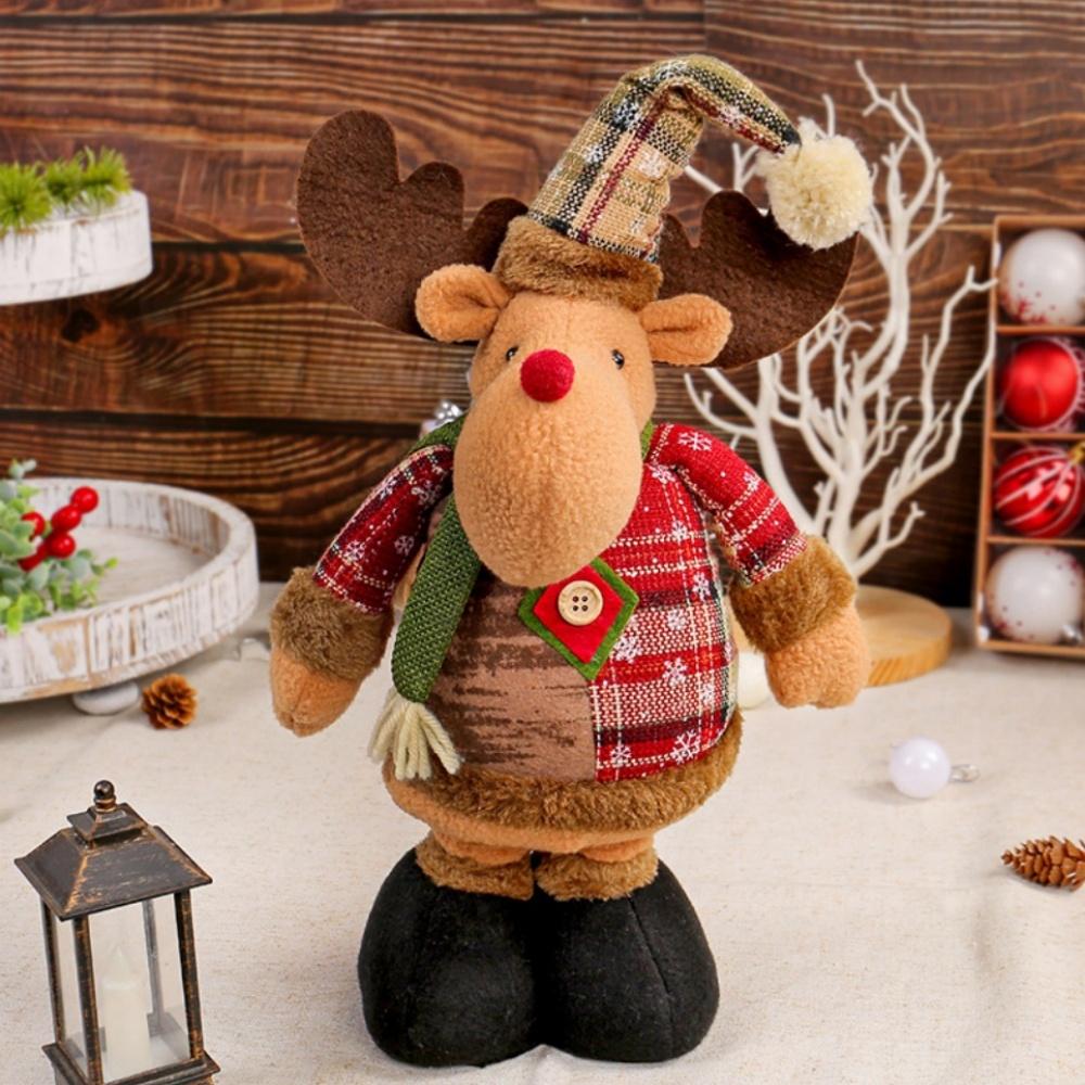 Christmas Standing Plush Telescopic Legs Deer Doll