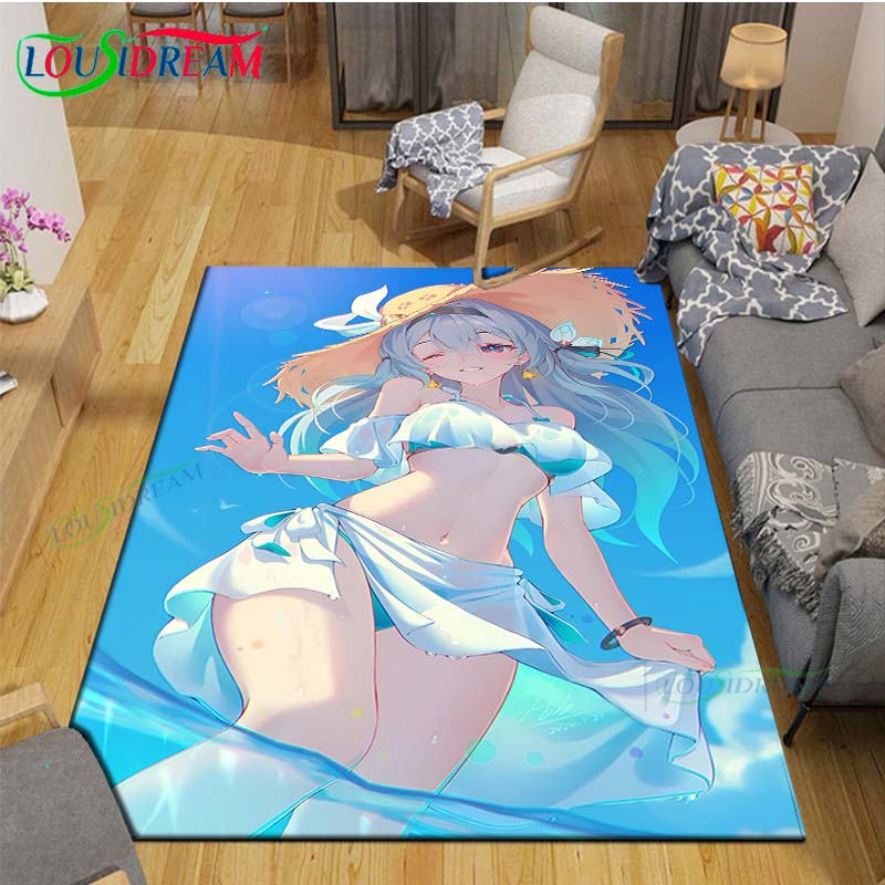 Fashion Sexy Anime Girl Carpet Room Decor Floor Mats Bedroom Yoga Mat Photography Props Area Rug Kids Bedroom Aldult Gift