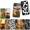 Funda Coque Cover for OPPO A80 A60 A40 A38 A79 A16 A17 A58 A78 A94 A95 A57 A15 A74 A53 A96 A98 Phone Case Cow Print Wallpaper