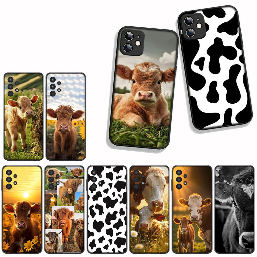 Funda Coque Cover for OPPO A80 A60 A40 A38 A79 A16 A17 A58 A78 A94 A95 A57 A15 A74 A53 A96 A98 Phone Case Cow Print Wallpaper