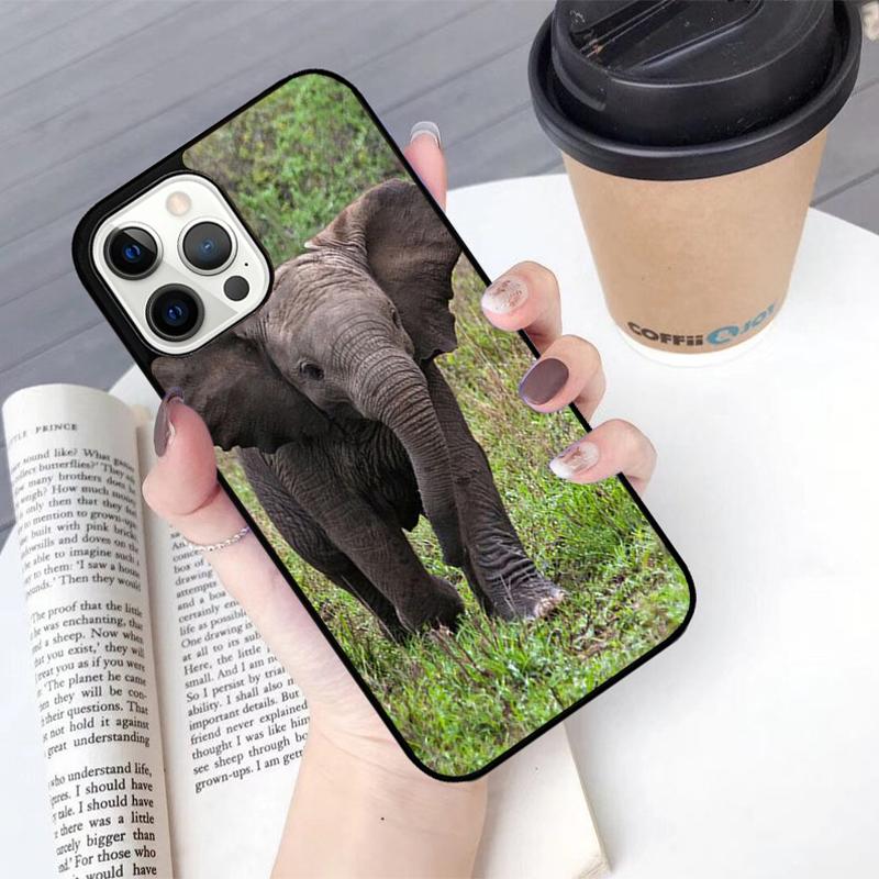 African Elephant Silhouette Phone Case For iPhone 17 Air 13 12 14 15 16  Cover For Apple Pro Max 6S Plus Coque