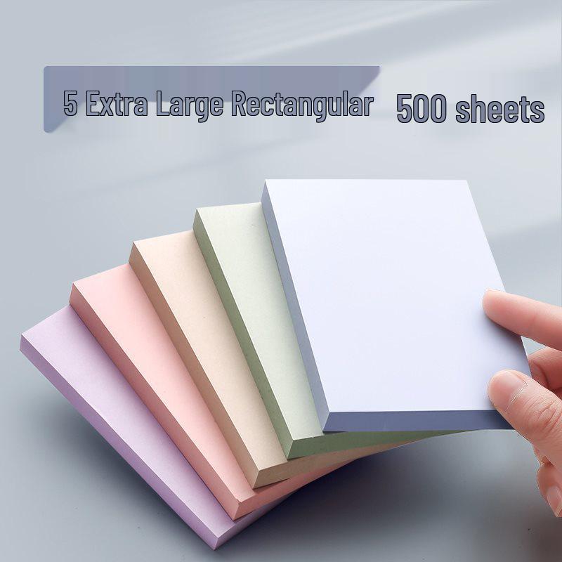 Morandi Colored Sticky Notes: Strong Adhesion, Pure Color, Large Size Student Memo Strips