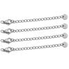 10pcs Stainless Steel Extension Chains with Lobster Clasps Connector Link Necklace Tail Making DIY Bracelet Accessories Supplies