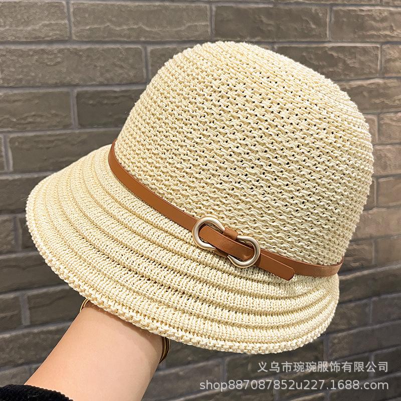 Women'S Foldable Bucket Hat Summer Sun Protection Breathable With Buckle Capello Pescatore Sombrero Pescador
