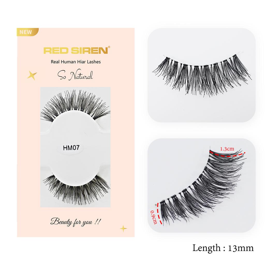 100% Human Hair Lashes Clear & Black Band Wispy Natural Full Strip Lashes Vendors Handmade False Eyelashes
