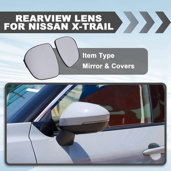 Совместимое стекло зеркала заднего вида для Nissan Qashqai/X-Trail 21-23 (1 пара) none