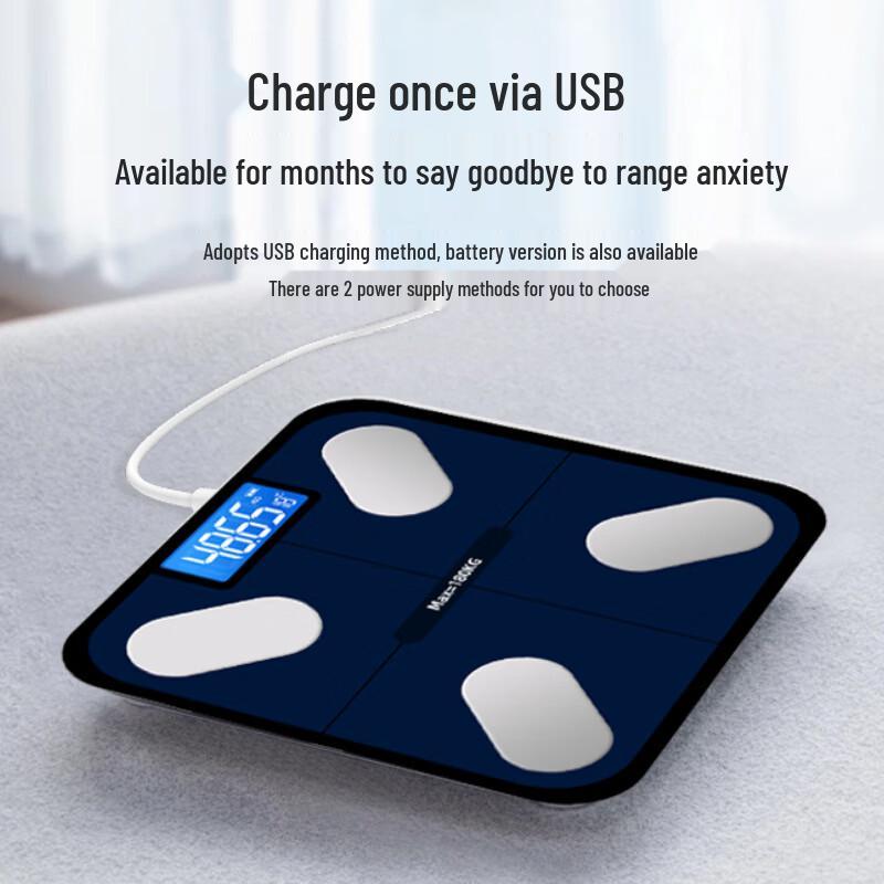 ZISIZ Rechargeable Body Fat & Weight Scale