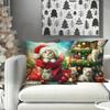 Christmas Cute Pet Series Printed Cushion Covers Super Soft Short Plush Printed Sofa Decorative Cushion Covers for Home