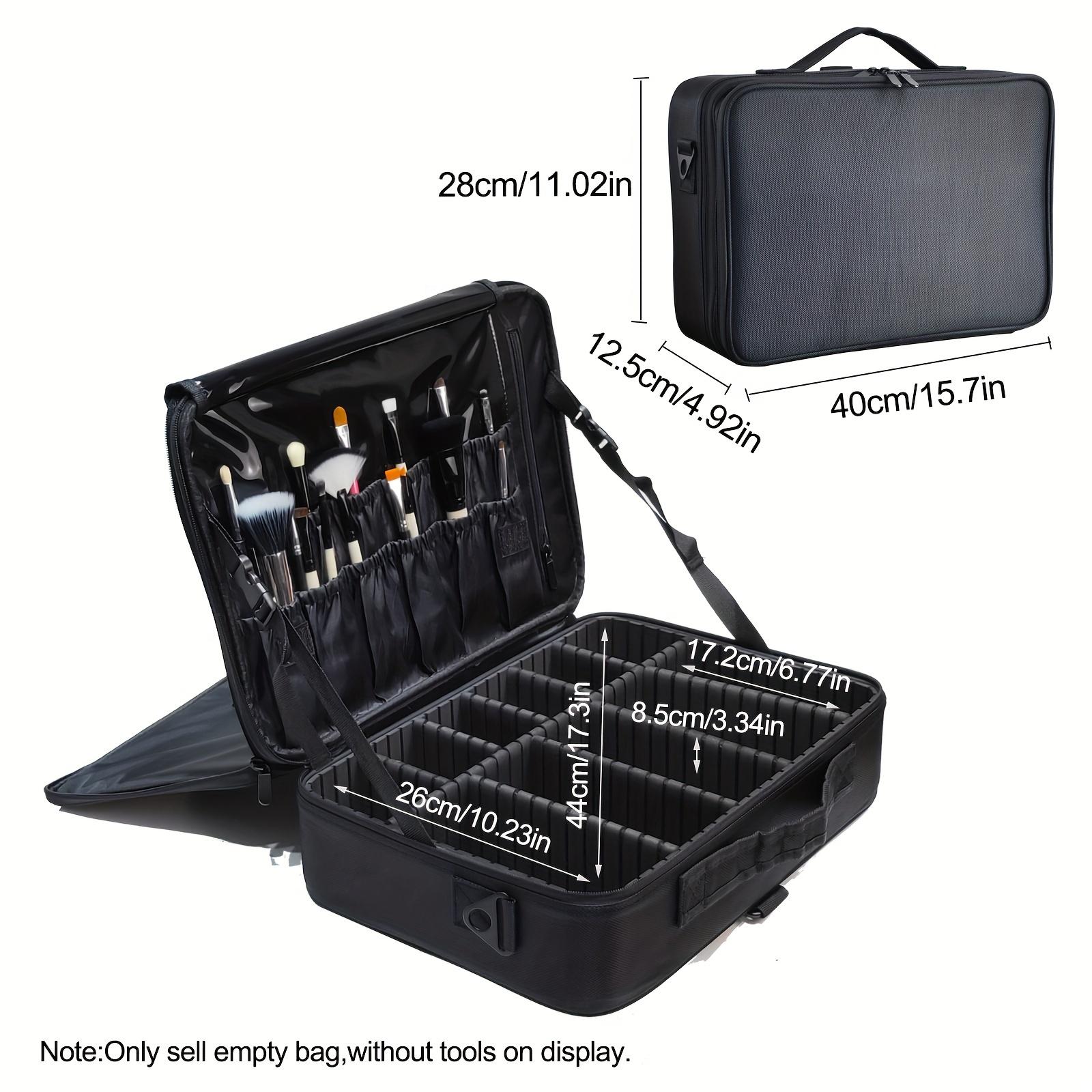 

Новая косметичка профессиональная большая вместительная дорожная косметичка из ткани Оксфорд для женщин L чёрный