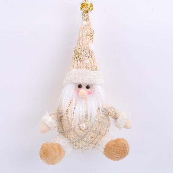 Christmas Tree Doll Decoration with Lanyard Easy to Hang Adorable Snowman Santa Claus Christmas Tree Hanging Ornament