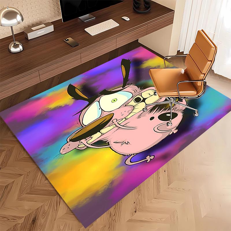 1pc Courage the Cowardly Dog2 Print Area Rug - Soft, Washable Non-Slip Indoor Mat, Living Room, Home Office Decorative Rug,Office Decorative