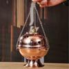 Classical Copper Hanging Incenses Burners Traditional Tibetan Censers Stove with Chain For Family Use And Table Decors