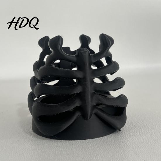 Pen Holder Skeleton Ribcage Bone Holder 3D Printed Pencil Cup Dark Style Desk Accessory Gothic Organizer for Pens Pencils Makeup Brushes