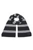 Black and Gray One Size Men's Scarf, Stripes,