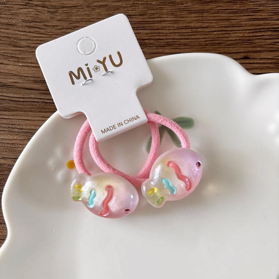 2 יחידות להקות שיער אלסטיות לתינוקות בנות צבע סוכריות טבעת שיער חבל שיער ילדים כיסוי ראש ילדים פעוט אביזרים