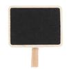 20pcs Blackboard Clip Party Props Wooden Clip Photos Peg Portable Memo Clips Ornaments Rectangle for Home Furnishing Decoration