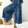 Tute Rompers Estive da Donna Spalle Scoperte Jeans di Cotone Elasticizzate Vita Alta Playsuits Tute
