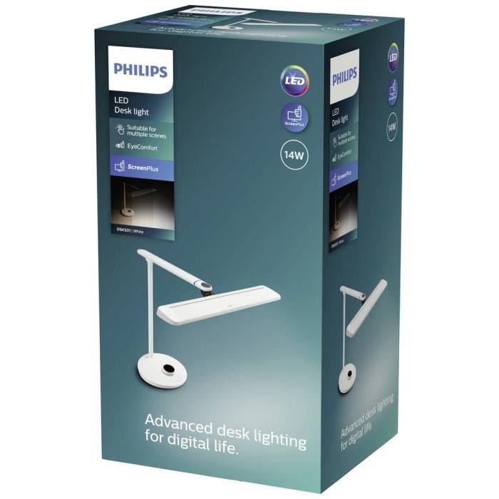 Lampe de bureau - philips - vdtmate dsk501 - led - 14 w - blanc chaud/froid