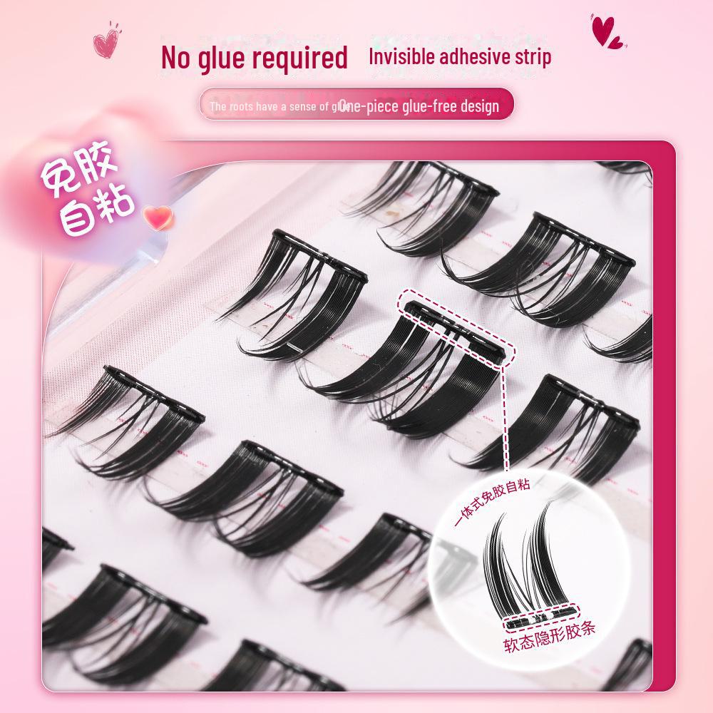 5D Self-Adhesive Glue-Free Sunflower False Eyelashes with Hard Stem