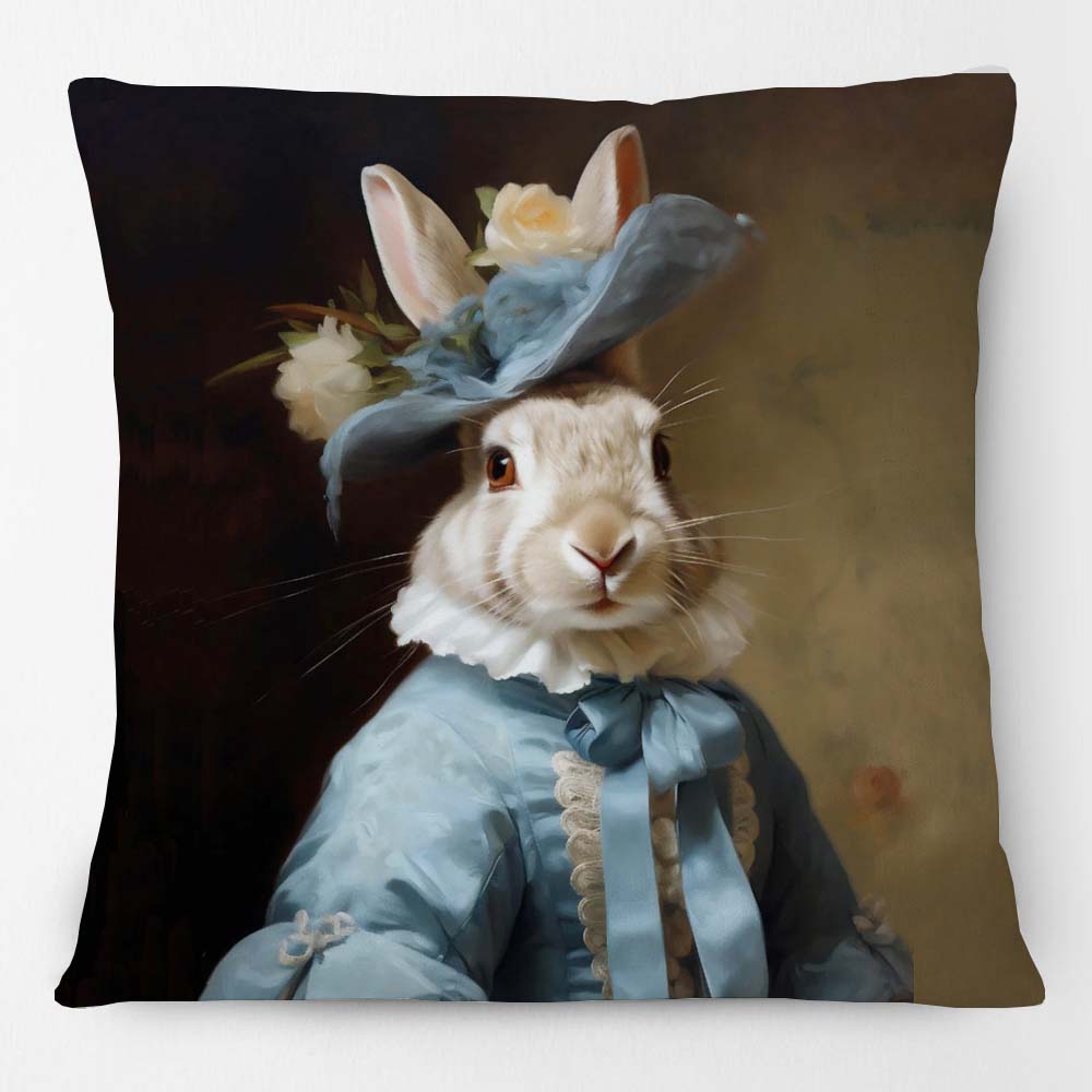 European Retro Royal Rabbit Hamster Raccoon Zebra Giraffe Altered Animals Painting Cushion Cover Decorative Pillow Case