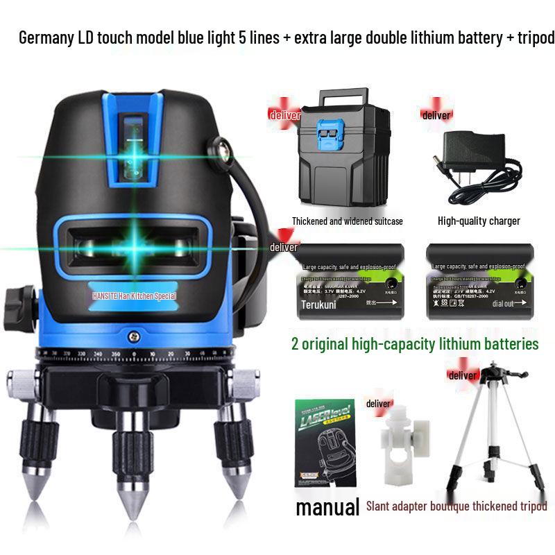 High Precision Automatic Infrared & Green Light Laser Level with 2, 3, 5-Line Projection