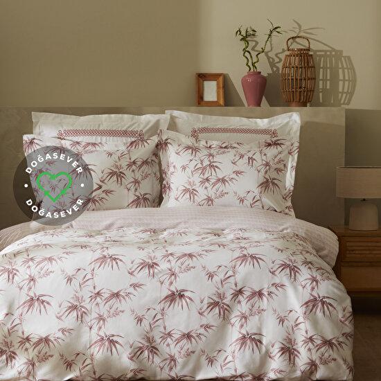 

Пододеяльник Karaca Home Grove Bamboo, коралловый