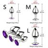 1Pcs, Metal anal plug Jewelry base, novice player to senior player 5 size, Butt g-point massage, sex toys