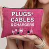 1PC Cosmetic Cable Travel Storage Bag Zippered Makeup Toiletry Organizer,Portable Charging Cable Storage Large Capacity Bag