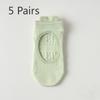 5 Pairs Cotton Silicone Non-slip Yoga Socks Boneless One-piece Mechanism Backless Mesh Short Socks Indoor Anti-odour Sports Socks