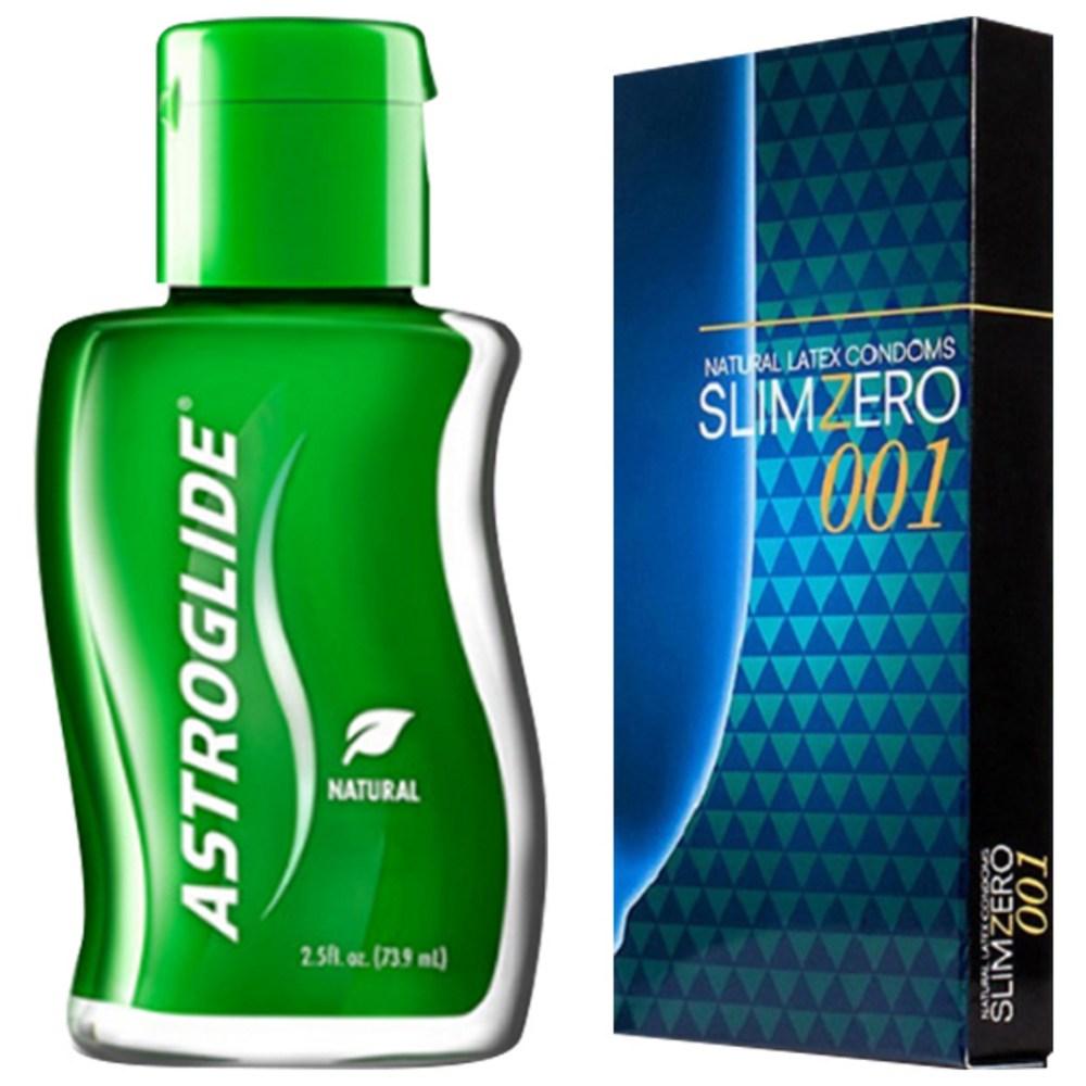 Astroglide Natural Gel Cap РљРѕРЅС‚РµР№РЅРµСЂ + Unidus Slim Zero 001 8P, 73,9 РјР», 1 РЅР°Р±РѕСЂ