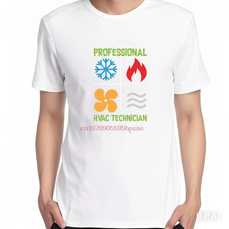 Unisex Cotton Short Sleeve Tshirts Hvac Technician Heating Cooling Fashion Graphic Summer New Shirt Casual Trendy Top